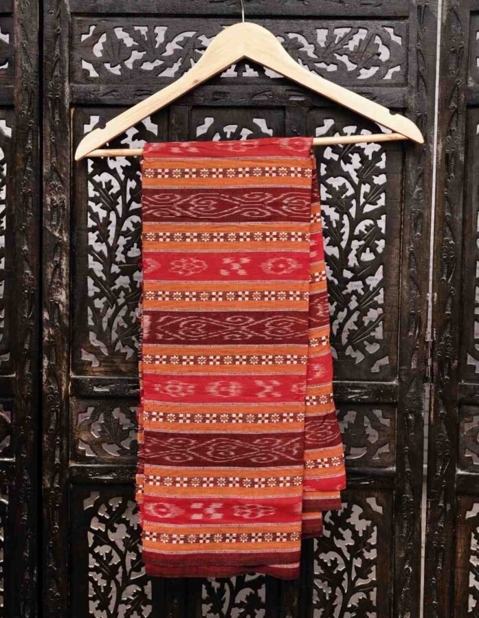 Red Sambhalpuri Fabric