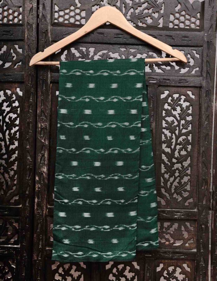 Green Sambalpuri Cotton Fabric