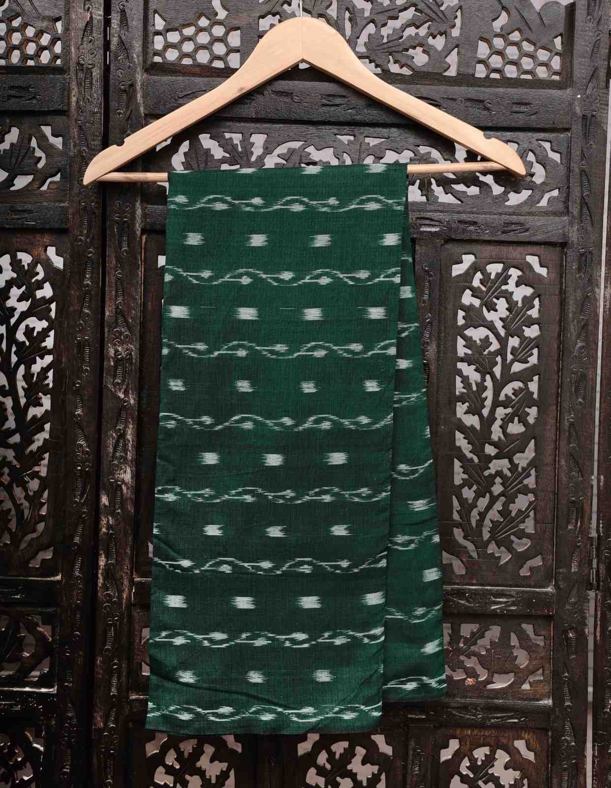 Green Sambalpuri Cotton Fabric