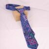 Royal Blue Patola Silk Necktie