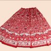 Red Gara Parsi Hand Embroidery Lehenga Set With Potli