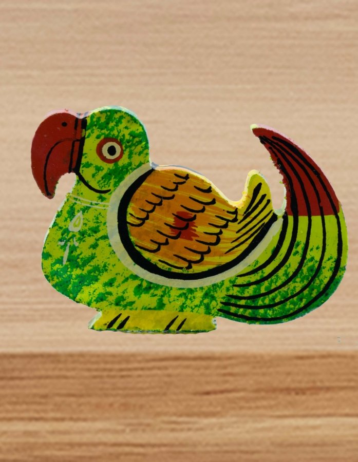 Handcrafted Wooden Parrot Magnet for Unique Home Decor