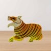 Handcrafted Hand-Painted Wooden Lion Magnet for Elegant Home Decor