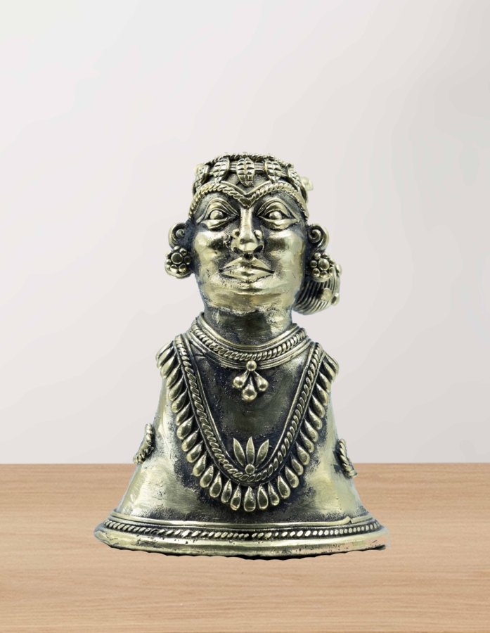 Handcrafted Dokra Brass Tribal Queen Figurine