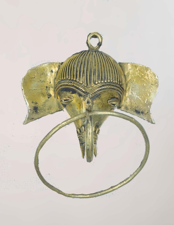 Handcrafted Brass Elephant Figurine with Decorative Napkin Holder