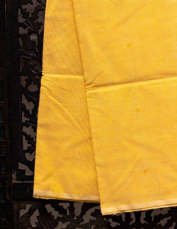 Men's Bright Yellow Chanderi Cotton Kurta