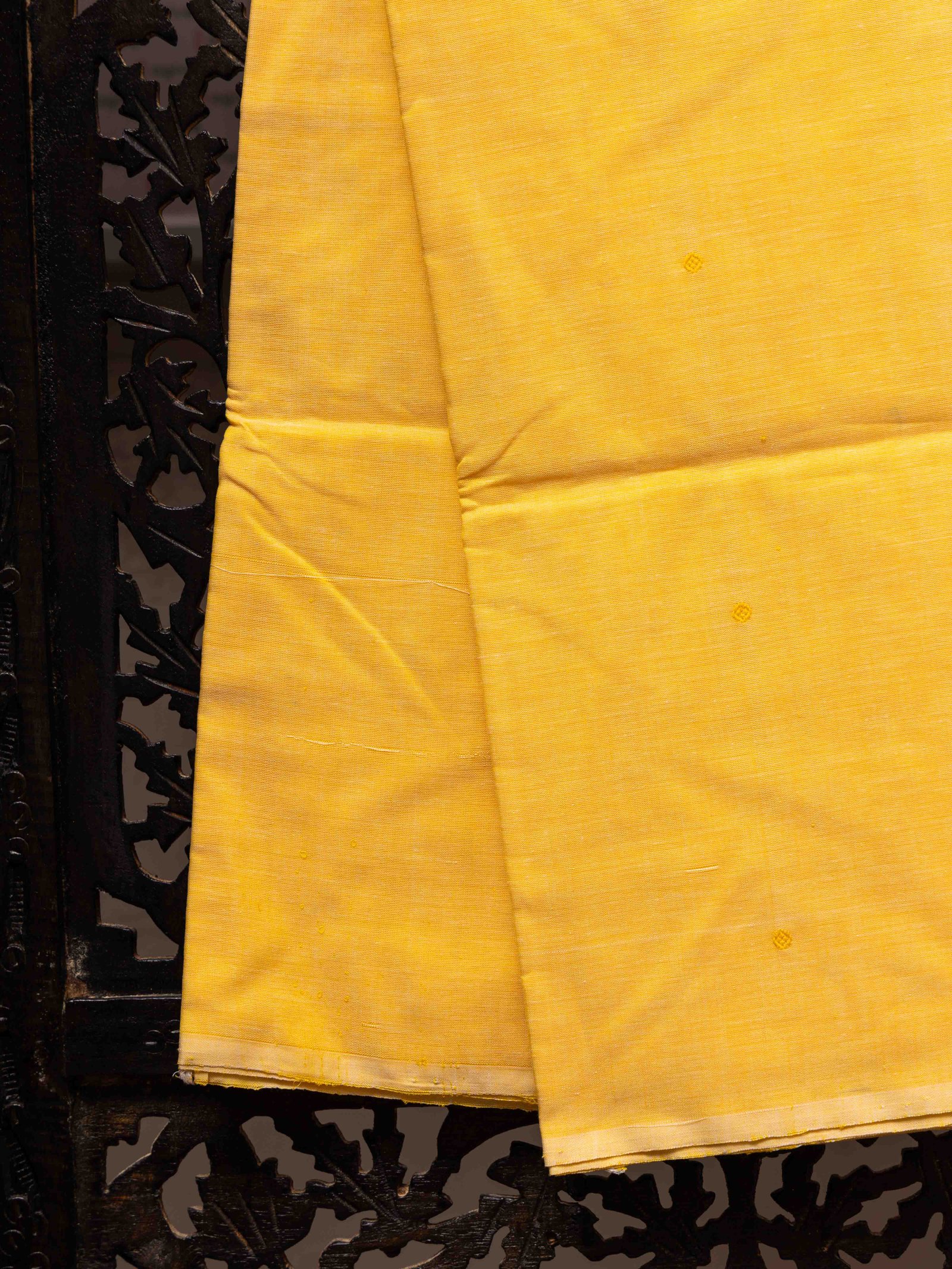Men's Bright Yellow Chanderi Cotton Kurta