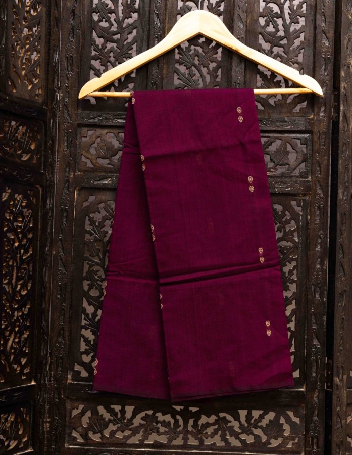 Men’s Maroon Chanderi Cotton Kurta Fabric