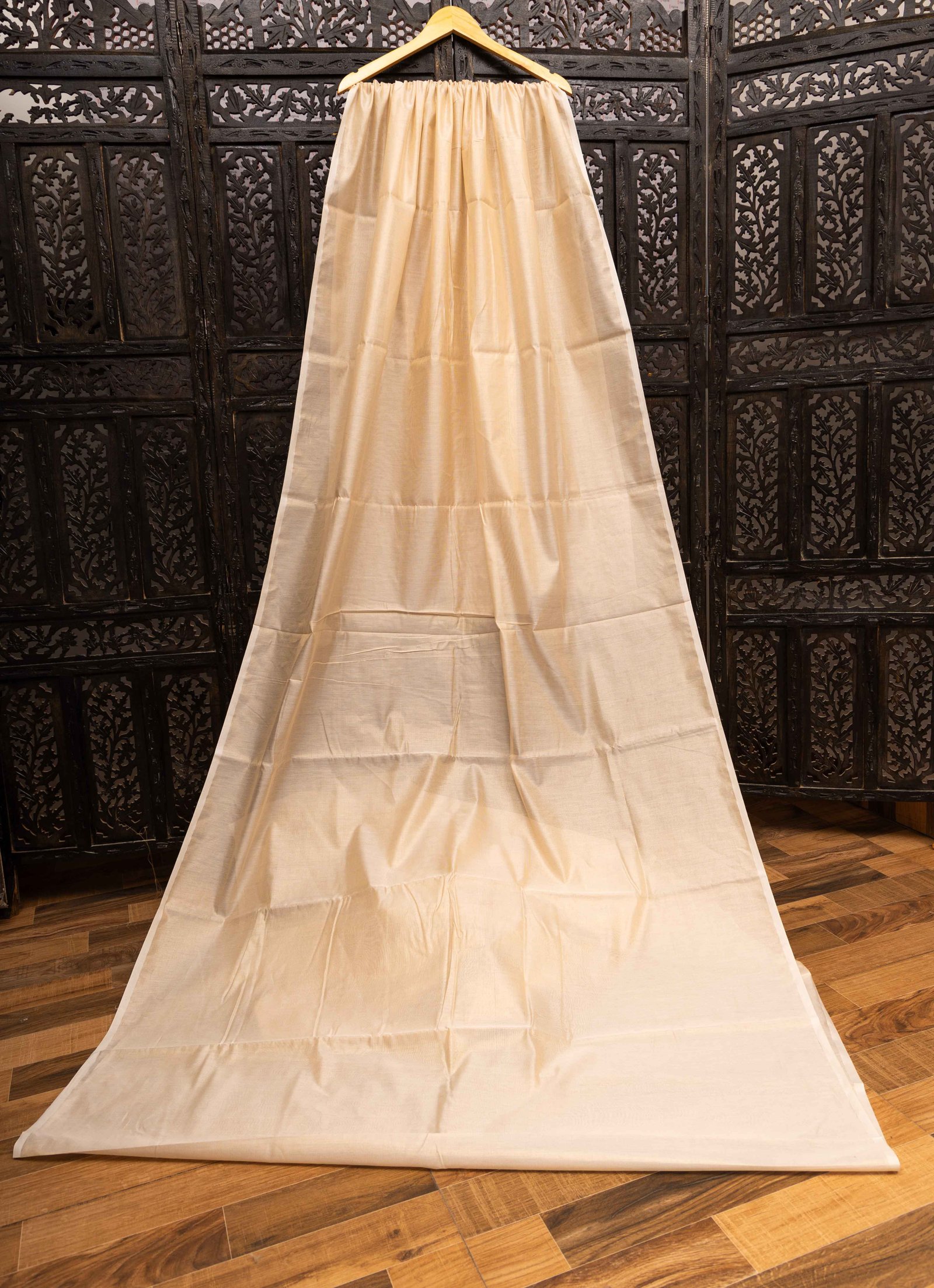 Golden Tissue Silk Plain Fabric