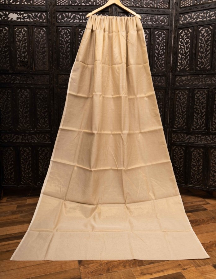 Light Apricot Tissue Silk Fabric