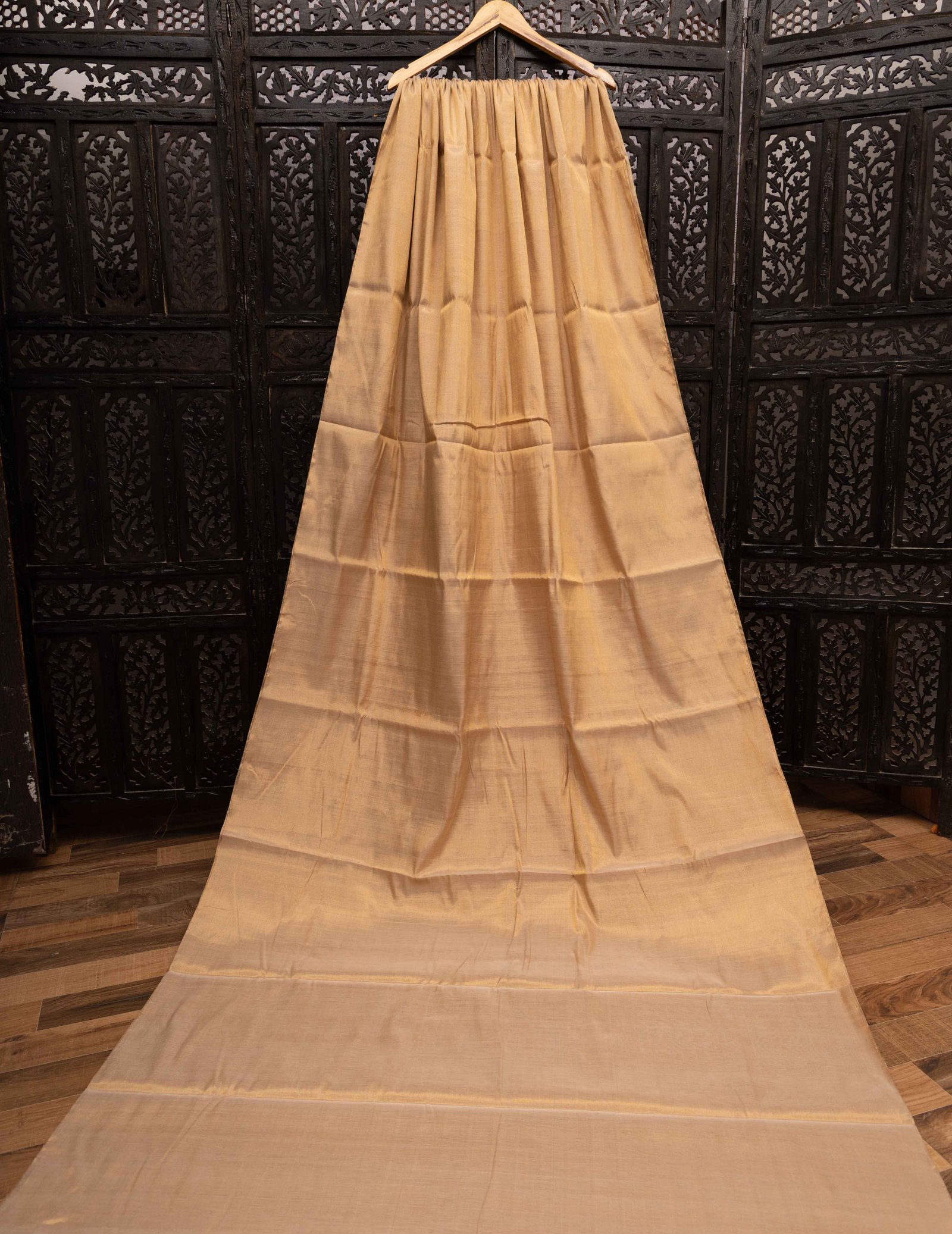 Soft Beige Tissue Silk Fabric