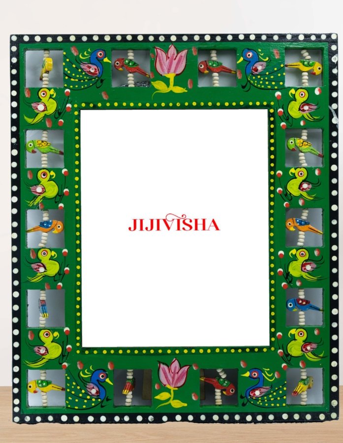 Dark Green Wooden Hand Painted Picture Frame