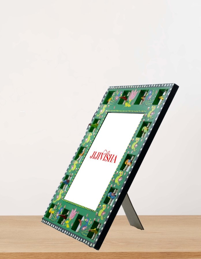 Dark Green Wooden Hand Painted Picture Frame - Gallery Image