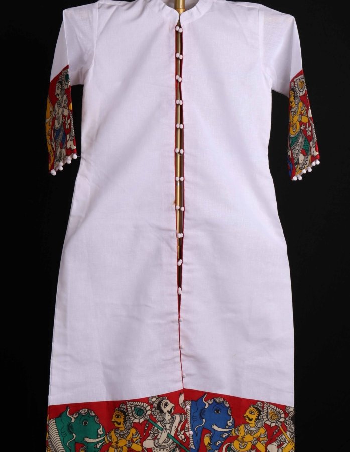 Striking White Knee-Length Linen Jacket