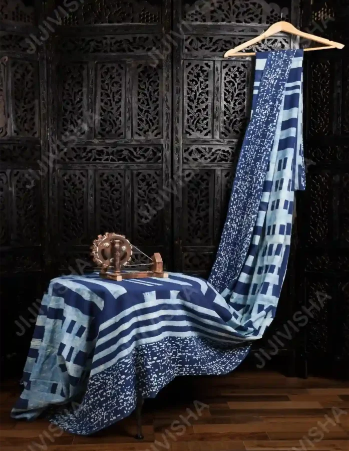 Skyline Serenity Handblock Printed Cotton Fabric