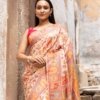 Buy Ethereal Beige Kani Silk Saree with Raja Rani Motifs Online