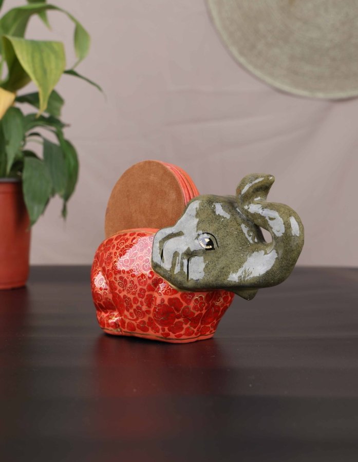 Elephant Shape Coaster Set Of Six - Gallery Image