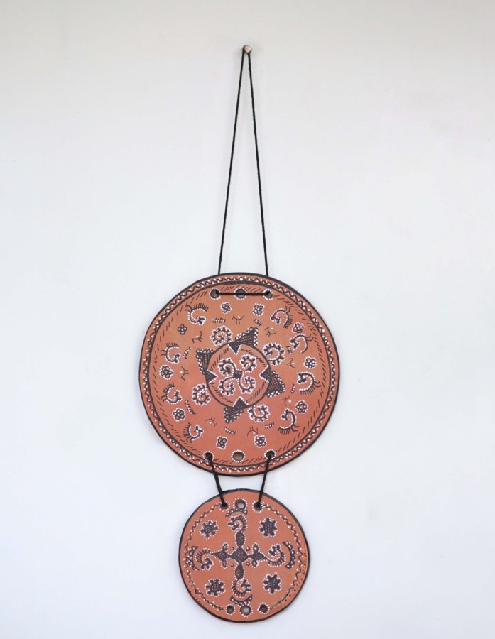 Kutch Terracotta Harmony Dual Disc Wall Hanging