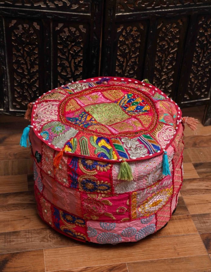 Rosa Rangoli Bliss Pouf