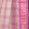 Buy Handwoven Pink & White Bengal Tant Saree Online