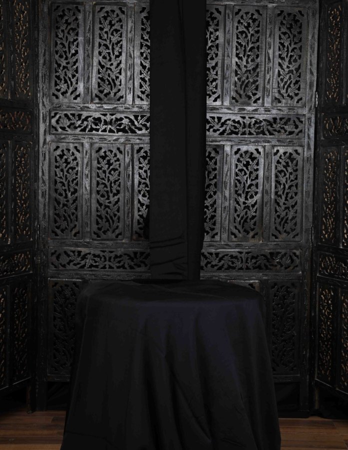 Plain Black Modal Silk Fabric