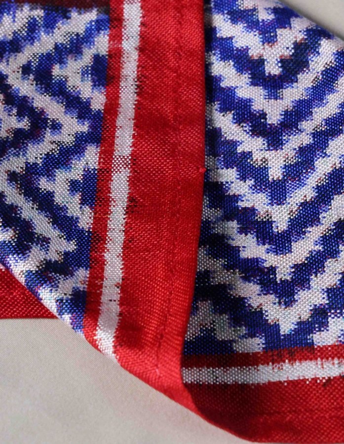 Men's Blue Patola Handwoven Pocket Square