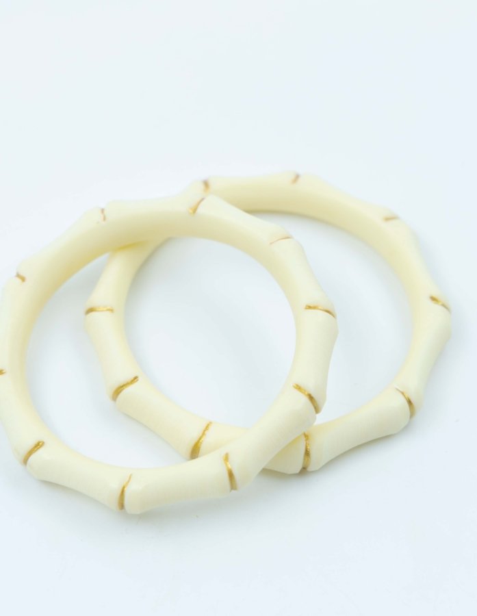 White Sea Shell Bangles