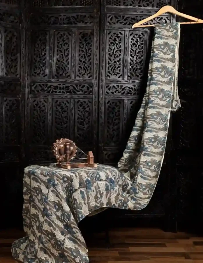 Enchanted Jungle Handblock Printed Linen Fabric