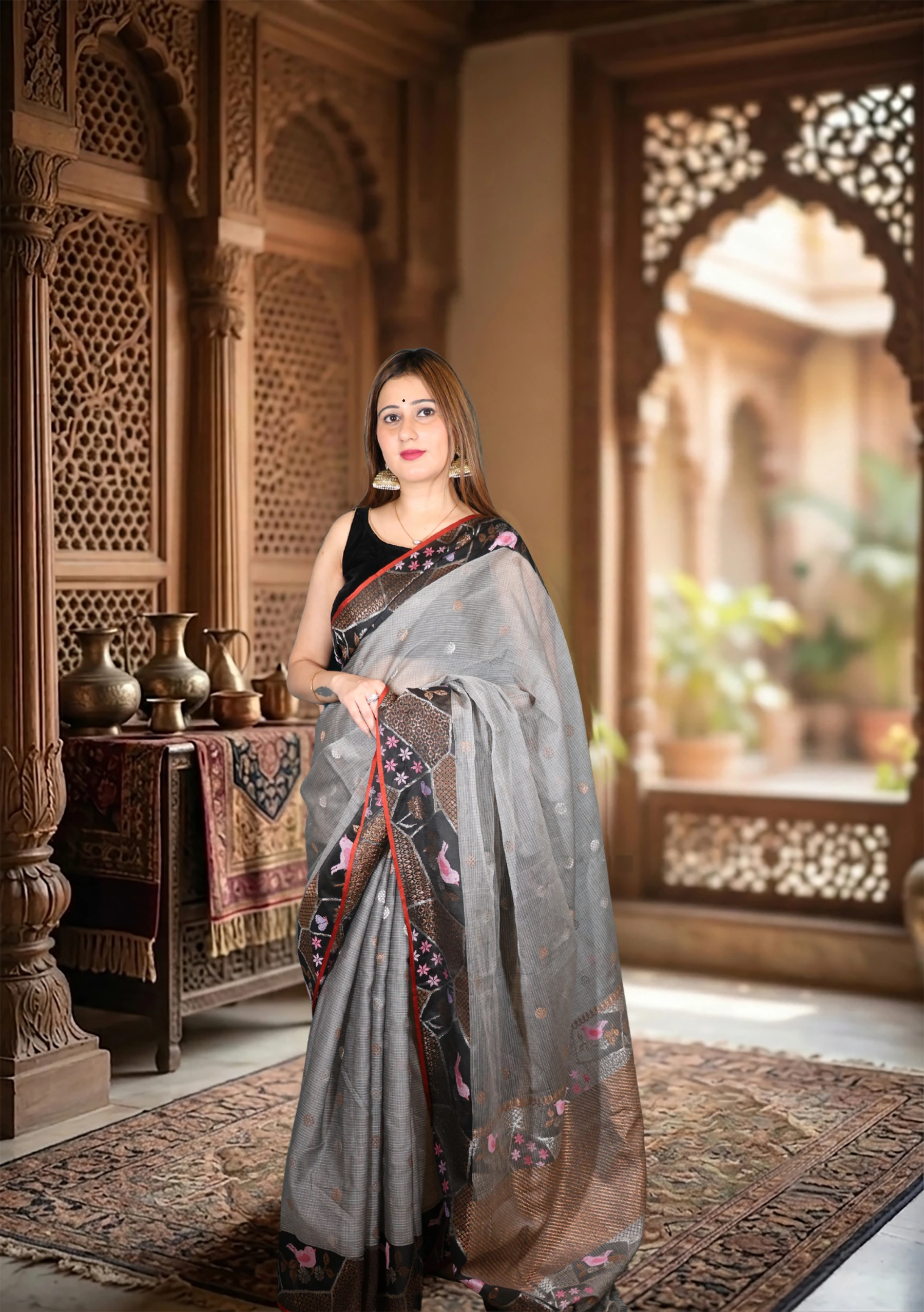 Grey saree 1