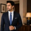 blue necktie